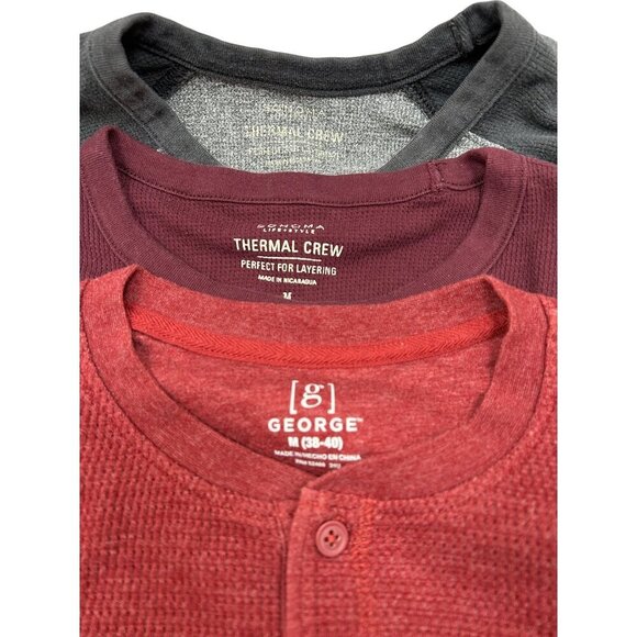Bundle Of 3 Thermal Henley Long Sleeves Sonoma & George MEDIUM - Picture 3 of 6